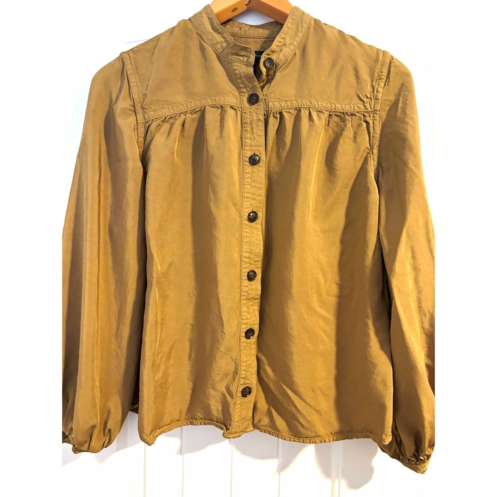 Banana Republic Womens brown blouse Small classiccore boho cottagecore